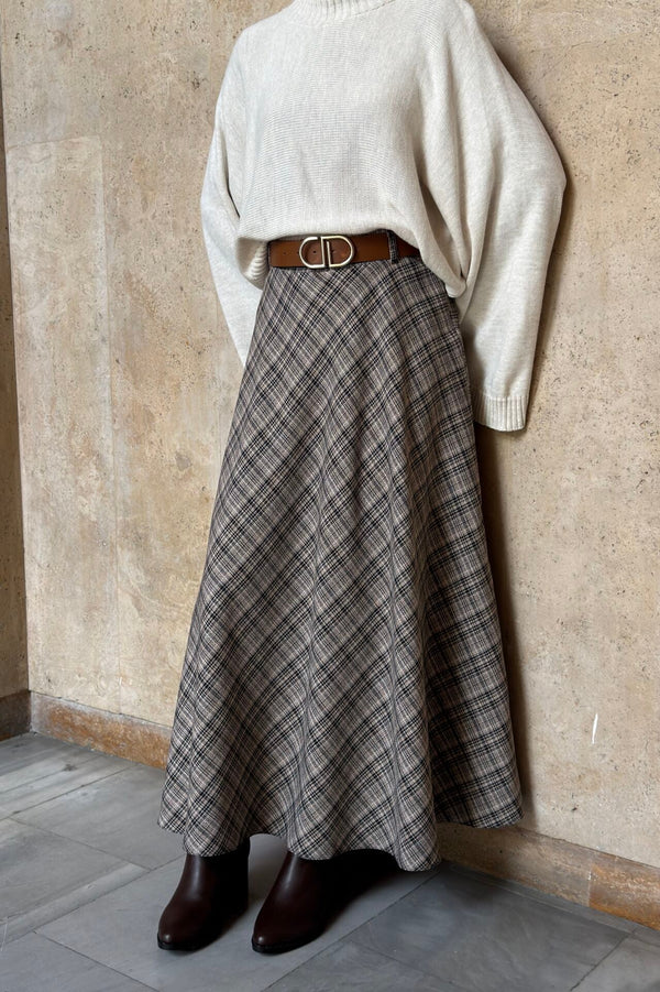 Plaid Maxi Skirt
