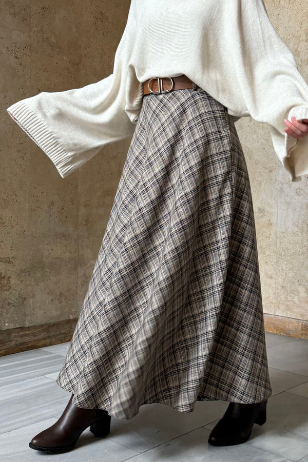 Plaid Maxi Skirt