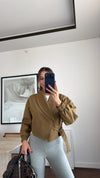 BELT DETAILED CROP JACKET