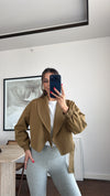 BELT DETAILED CROP JACKET