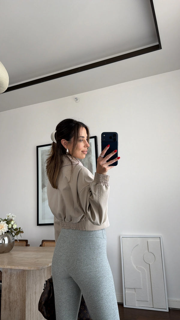 BELT DETAILED CROP JACKET