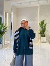 Oversized Zip-Up Knit Cardigan