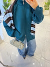 Oversized Zip-Up Knit Cardigan