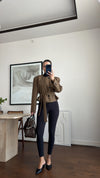 Belted Short Blazer Jacket