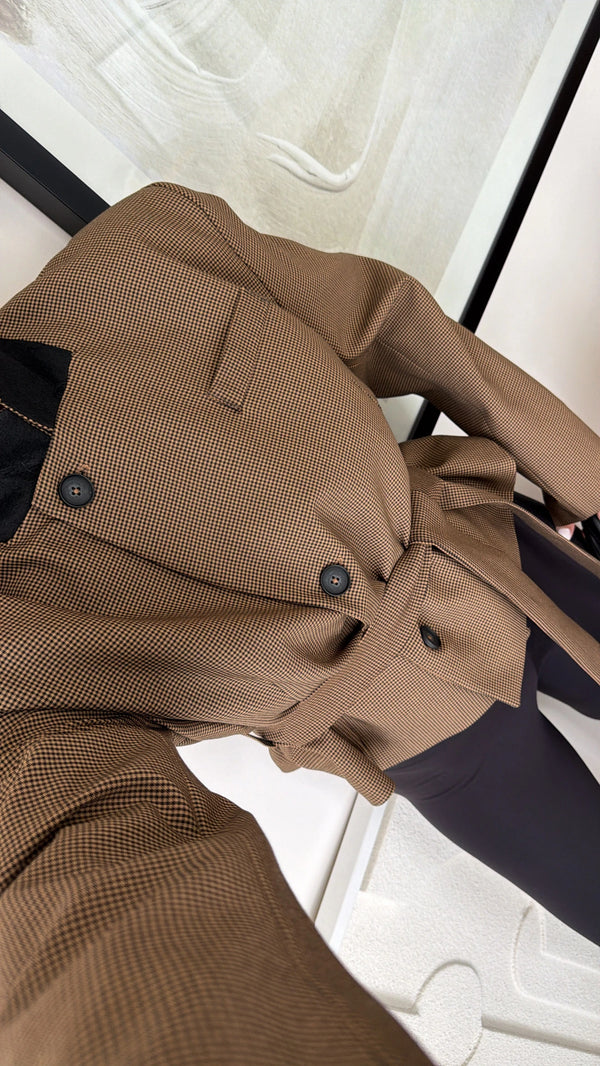 Belted Short Blazer Jacket