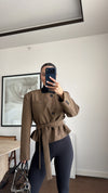 Belted Short Blazer Jacket