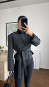Belted Short Blazer Jacket