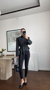 Belted Short Blazer Jacket