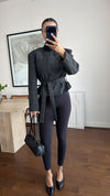 Belted Short Blazer Jacket