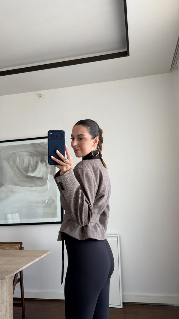 Belted Short Blazer Jacket