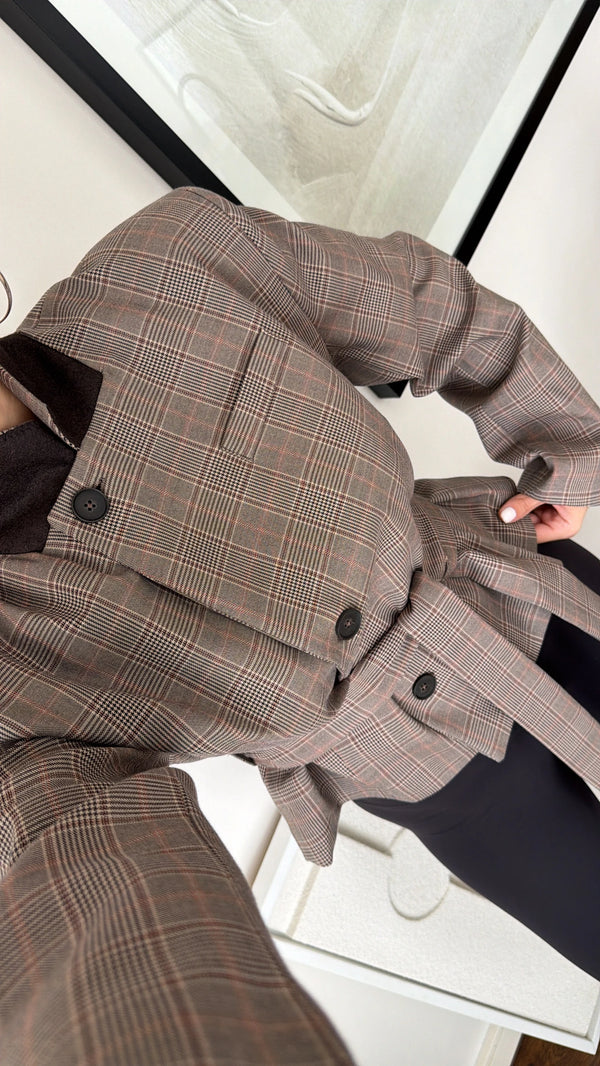 Belted Short Blazer Jacket