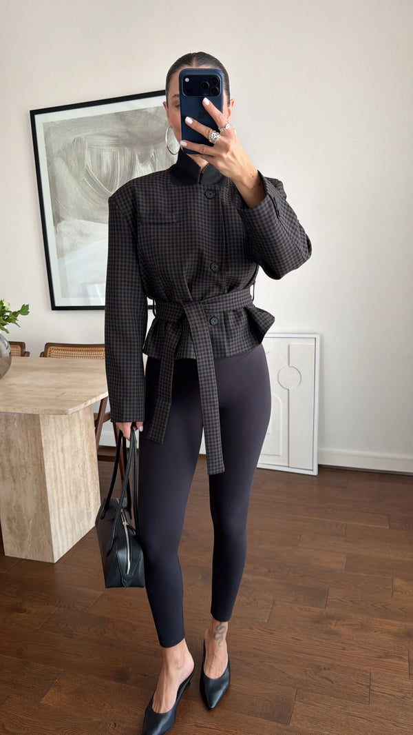 Belted Short Blazer Jacket