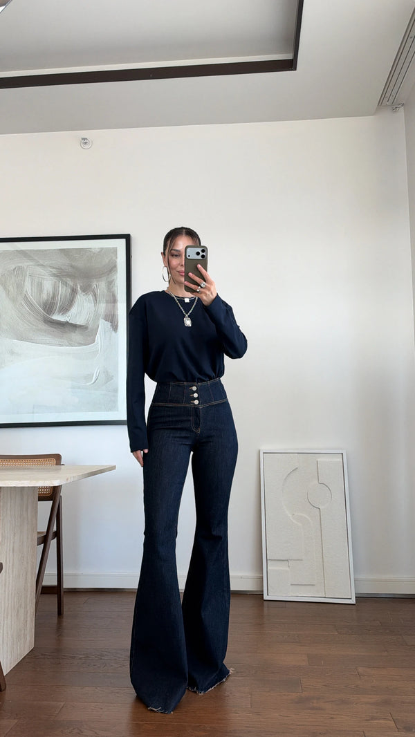 Dark Wash Flared Jeans