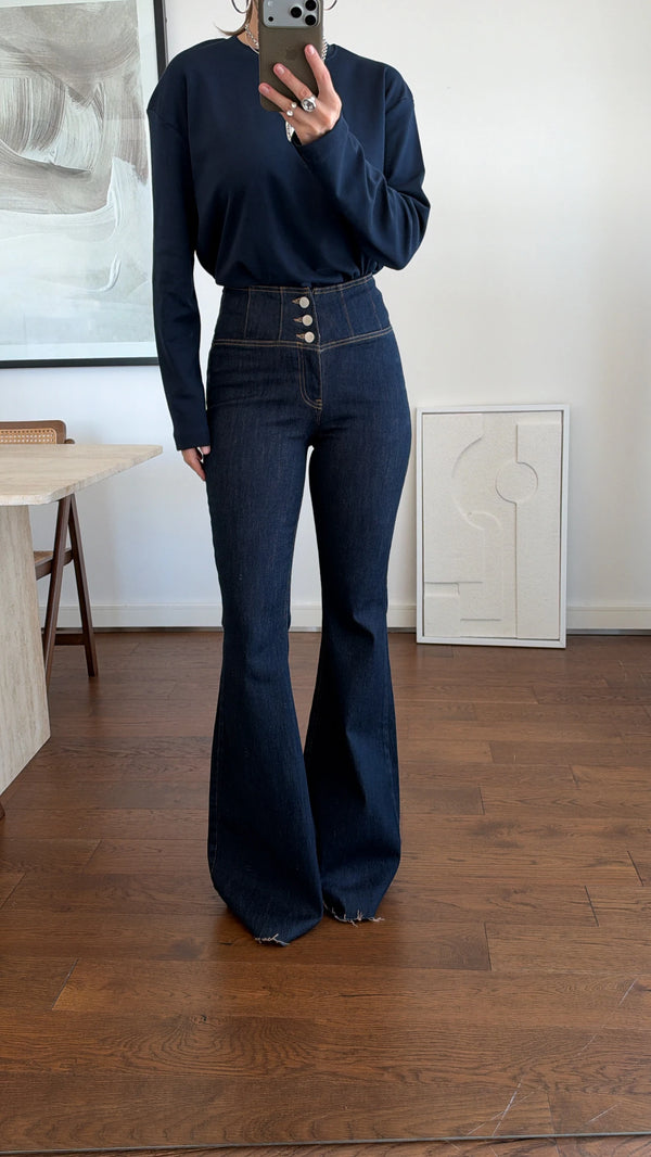 Dark Wash Flared Jeans