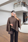 Turtleneck Poncho Sweater