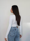 Boat Neck Long Sleeve Top