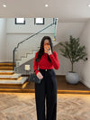 Boat Neck Long Sleeve Top