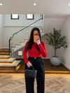 Boat Neck Long Sleeve Top