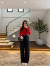 Boat Neck Long Sleeve Top
