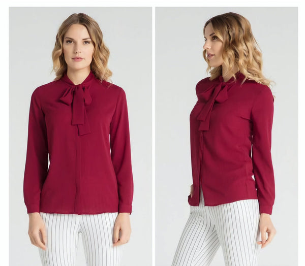 قميص مع ربطة - Sateen style