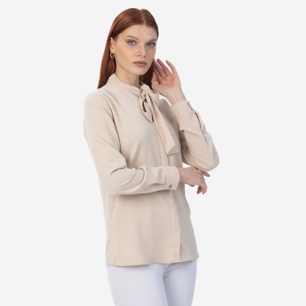 قميص مع ربطة - Sateen style