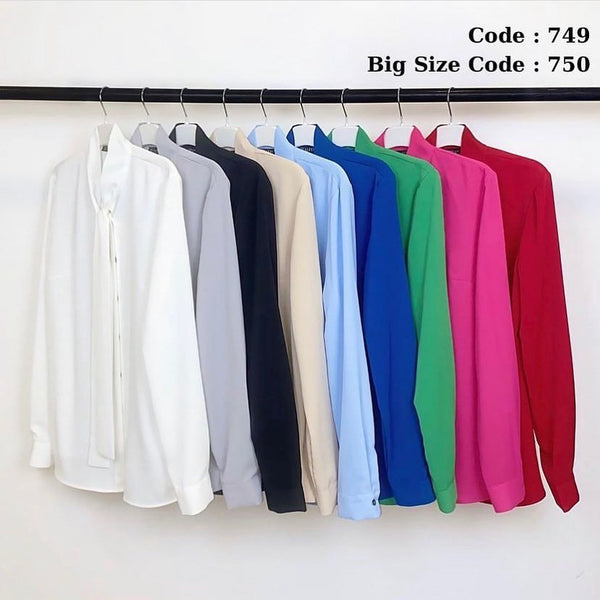 قميص مع ربطة - Sateen style