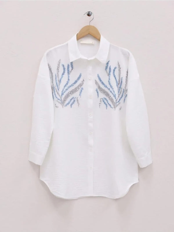 قميص مزخرف بعدة الوان - Sateen style