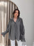 قميص Tencel مطوي - شاركول - Sateen style