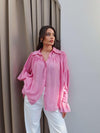 قميص Tencel مطوي - زهري - Sateen style