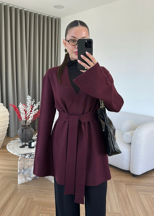 Belted Wool Cardigan