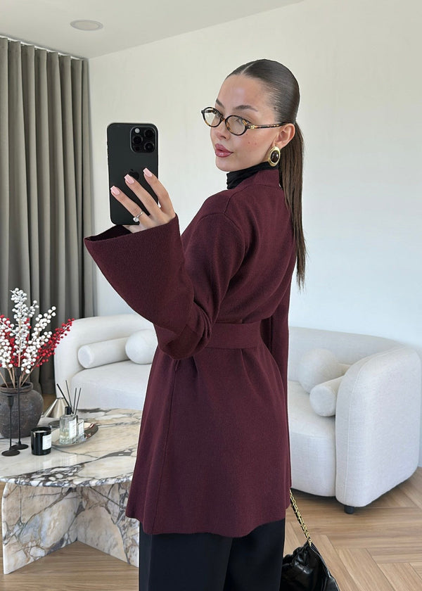 Belted Wool Cardigan