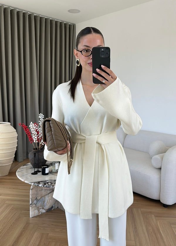 Belted Wool Cardigan