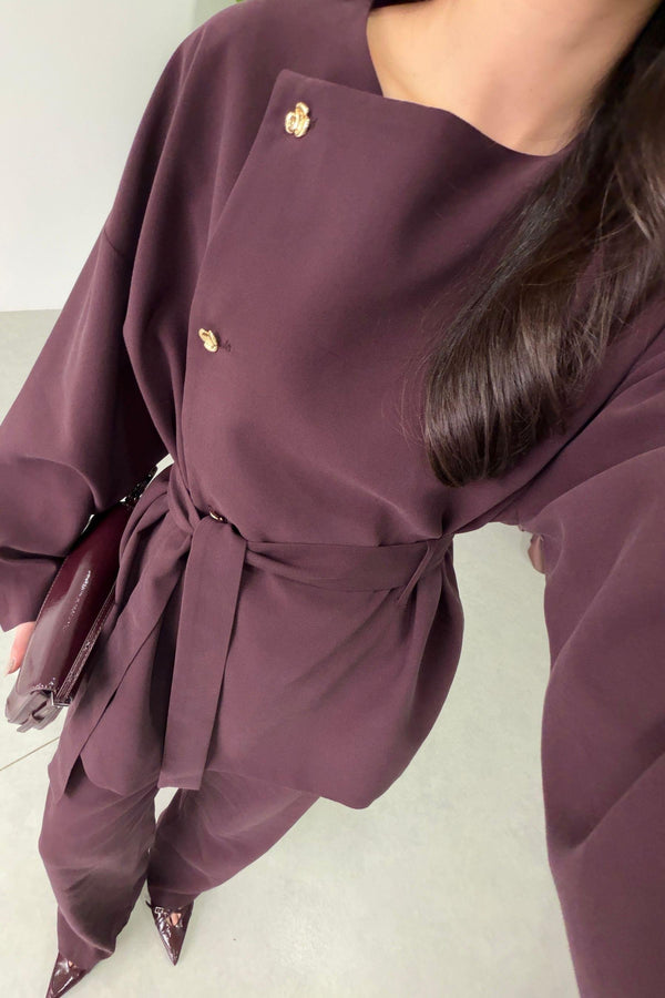 BELTED TAILORED SET
