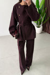 BELTED TAILORED SET