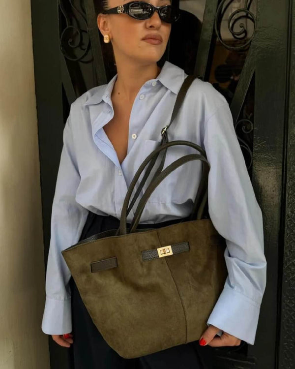 Mariah Handbag / Olive Green - Sateen style