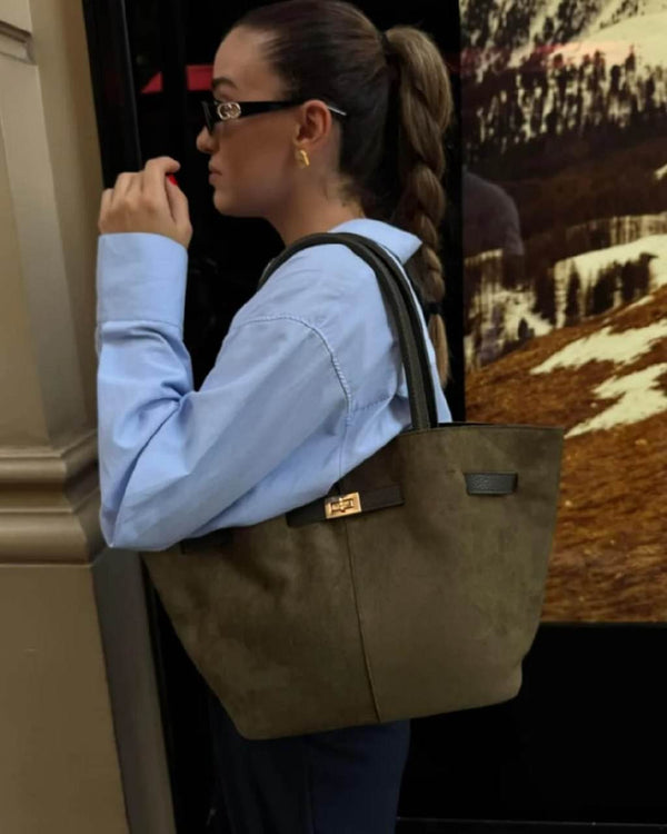 Mariah Handbag / Olive Green - Sateen style