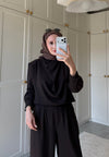 SINGLE- BUTTON BLOUSE SET
