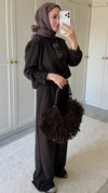 SINGLE- BUTTON BLOUSE SET