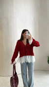 Lace Detail Knit Cardigan