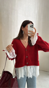 Lace Detail Knit Cardigan