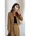 SHORT TRENCH WITH GOLD BUTTON