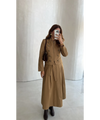 SHORT TRENCH WITH GOLD BUTTON