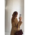 SHORT TRENCH WITH GOLD BUTTON