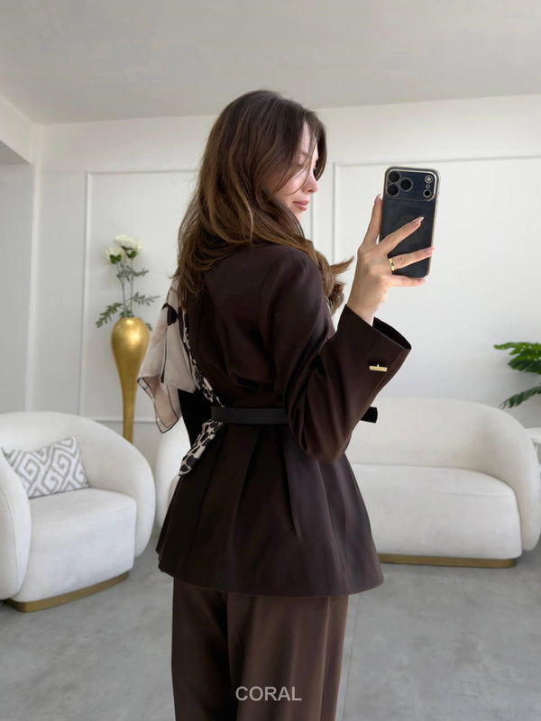 CLASSIC BLAZER WITH SCARF
