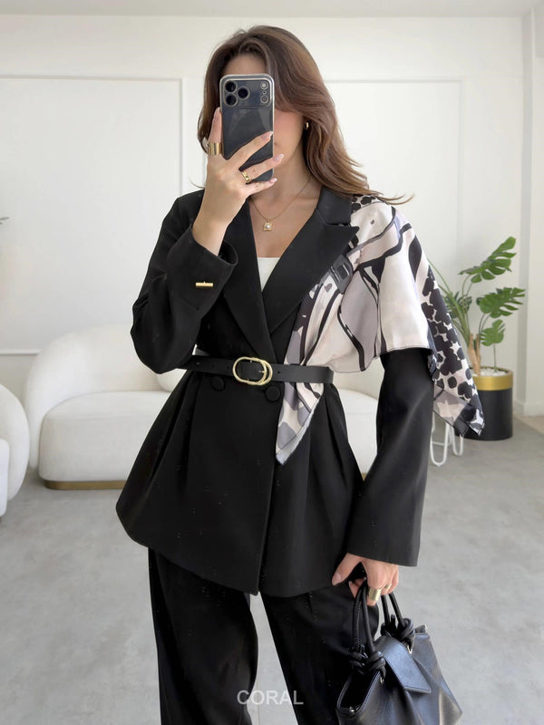 CLASSIC BLAZER WITH SCARF