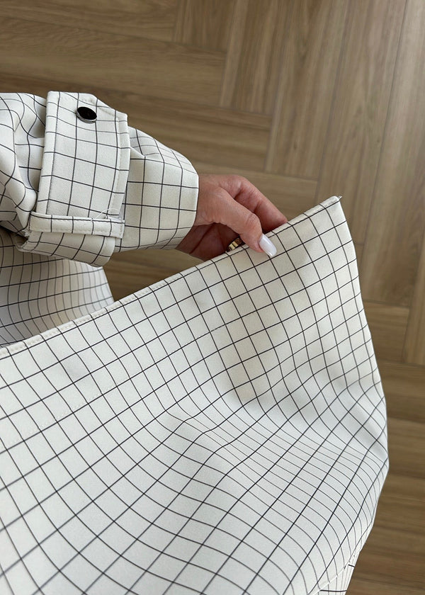 CHECKERED JACKET BROWN