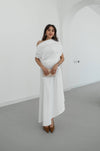فستان كلاسيكي انيق off shoulder