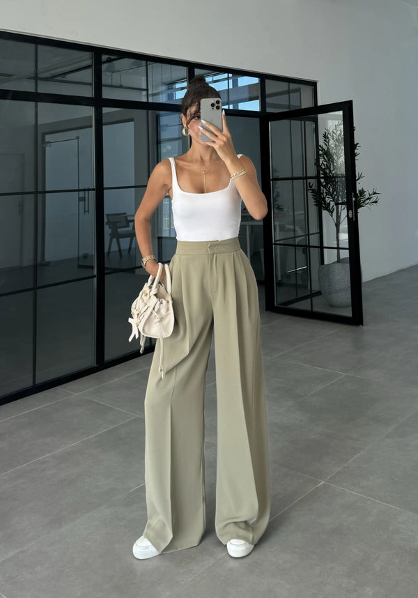 WIDE- LEG TAILORED TROUSERS