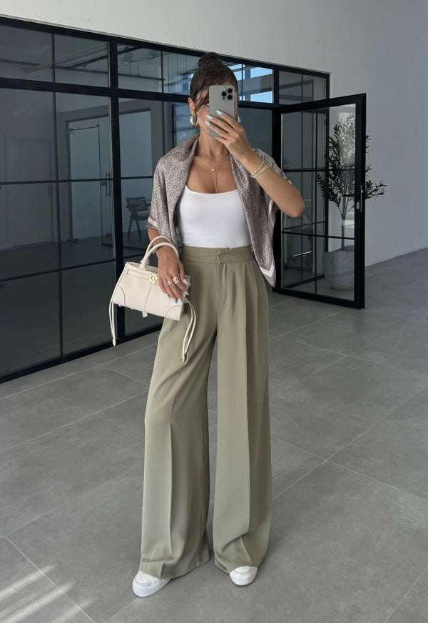 WIDE- LEG TAILORED TROUSERS