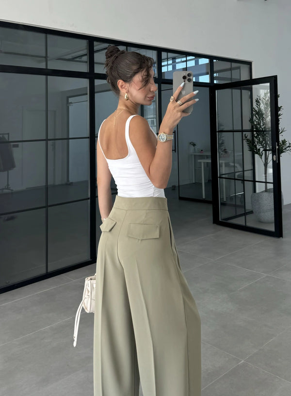 WIDE- LEG TAILORED TROUSERS
